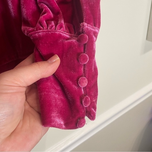 Anthropologie BTFL-life Velvet Pullover NWT Pink/Rose XXS NWT - Picture 9 of 11